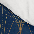 Art Deco Waterfalls // Navy Blue Comforter Gallery Image 4