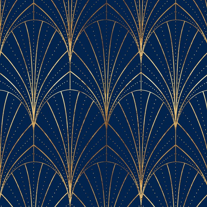 Art Deco Waterfalls // Navy Blue Coffee Mug Gallery Image 2