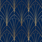Art Deco Waterfalls // Navy Blue Coffee Mug Gallery Image 2