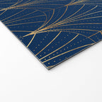 Art Deco Waterfalls // Navy Blue Welcome Mat Gallery Image 2