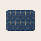 Art Deco Waterfalls // Navy Blue Bath Mat Gallery Image 1