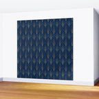 Art Deco Waterfalls // Navy Blue Wall Mural Gallery Image 2
