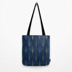 Art Deco Waterfalls // Navy Blue Tote Bag Gallery Image 2