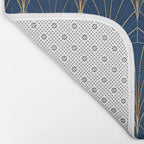 Art Deco Waterfalls // Navy Blue Bath Mat Gallery Image 2