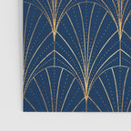 Art Deco Waterfalls // Navy Blue Poster Gallery Image 3