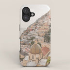 Positano Bliss Photo | Amalfi Coast Mountain Landscape In Pastel Color Art Print | Italy Travel Photography iPhone Case Gallery Image 1