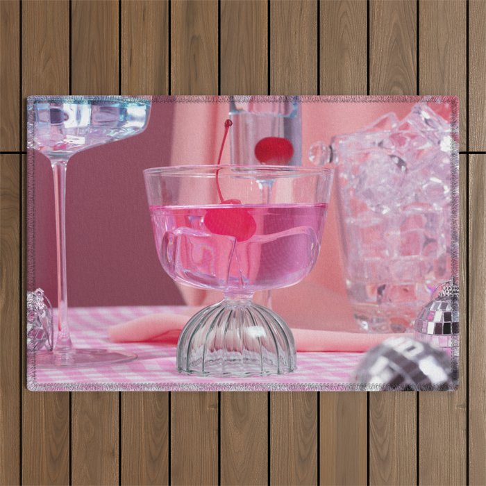 Pink Party2 Outdoor Rug Gallery Image 1