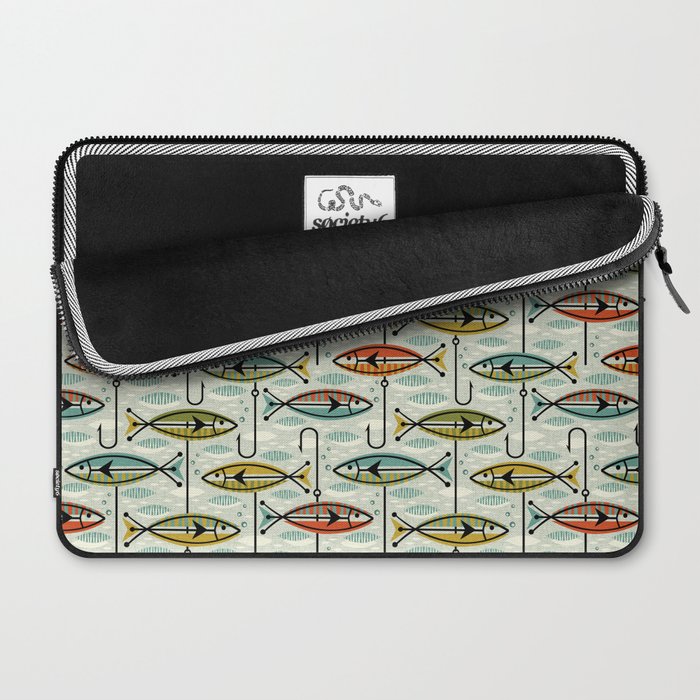 Vintage Color Block Fish Laptop Sleeve Gallery Image 2