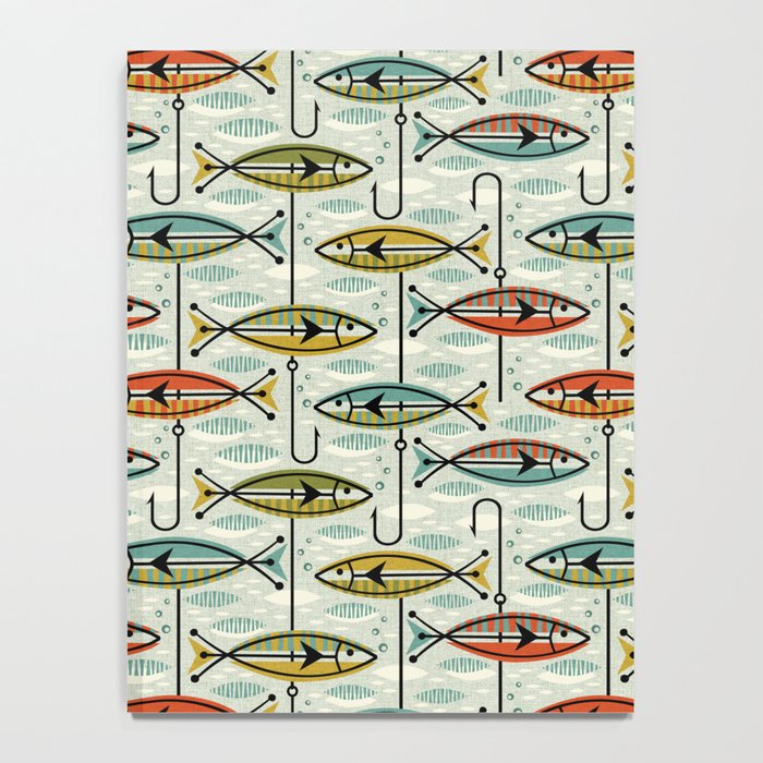Vintage Color Block Fish Notebook Gallery Image 4