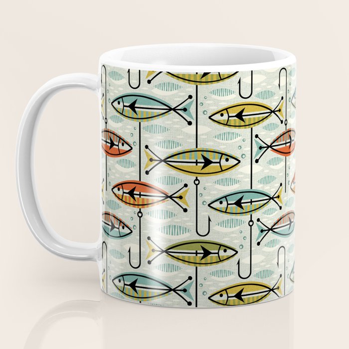 Vintage Color Block Fish Coffee Mug Gallery Image 3