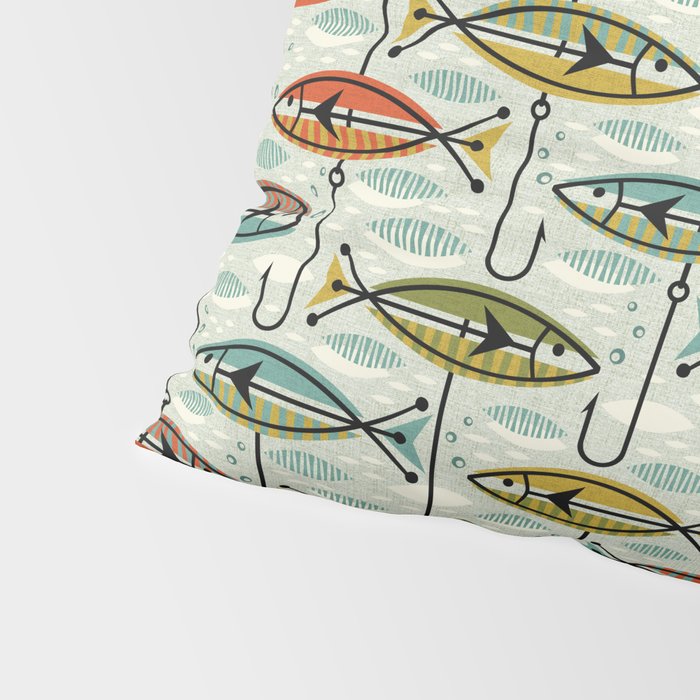 Vintage Color Block Fish Pillow Sham Gallery Image 4