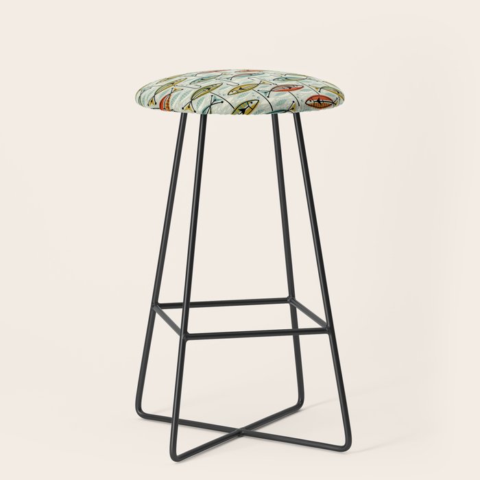 Vintage Color Block Fish Stool Gallery Image 1