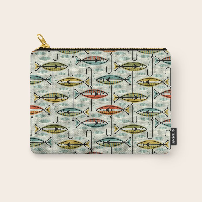 Vintage Color Block Fish Carry All Pouch Gallery Image 1