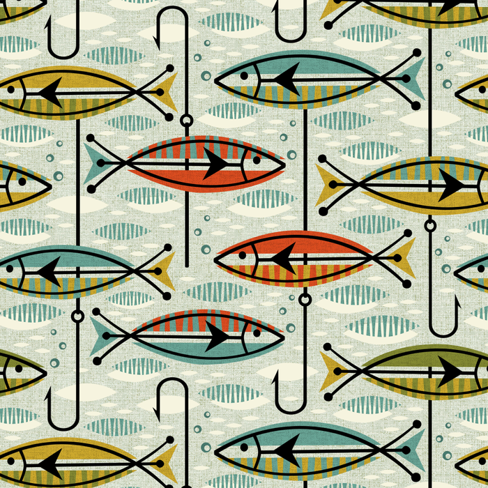 Vintage Color Block Fish Coffee Mug Gallery Image 2