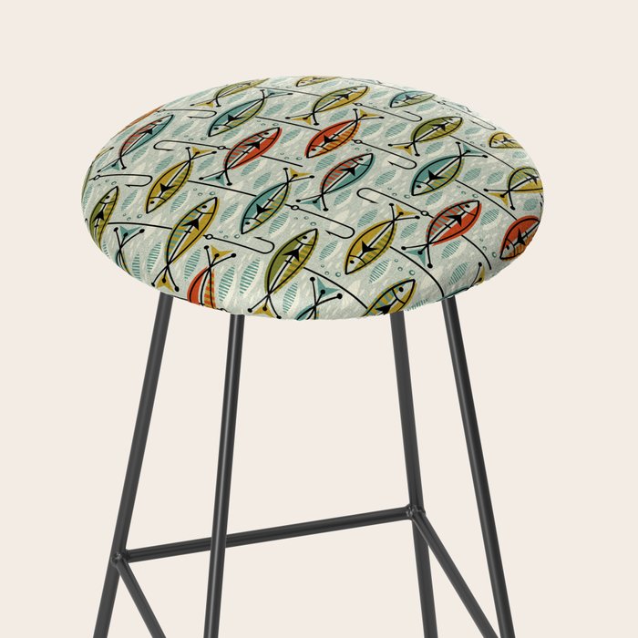 Vintage Color Block Fish Stool Gallery Image 2