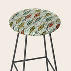 Vintage Color Block Fish Stool Gallery Image 2