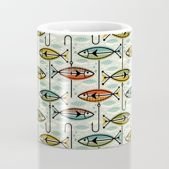 Vintage Color Block Fish Coffee Mug Gallery Image 4