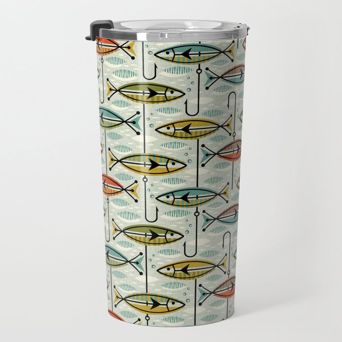 Vintage Color Block Fish Travel Mug Gallery Image 3