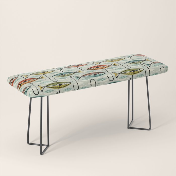 Vintage Color Block Fish Bench Gallery Image 1
