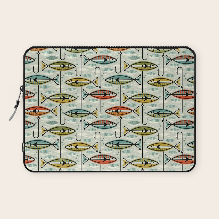Vintage Color Block Fish Laptop Sleeve Gallery Image 1