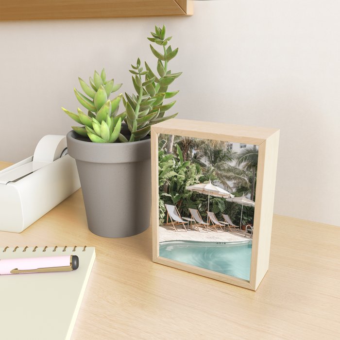 Miami Beach, Florida, Poolside Palm Trees Mini Art Print Gallery Image 2