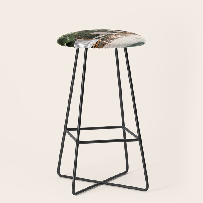 Miami Beach, Florida, Poolside Palm Trees Stool Gallery Image 1