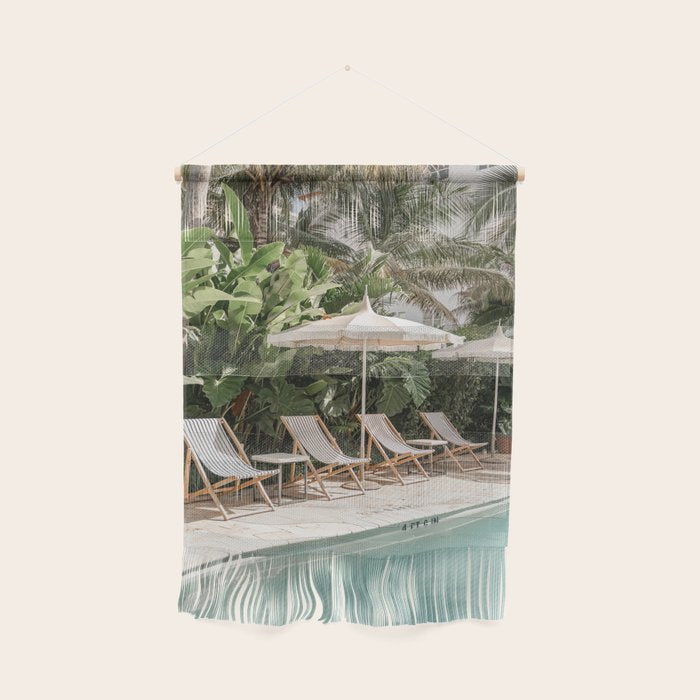 Miami Beach, Florida, Poolside Palm Trees Wall Hanging Gallery Image 1