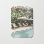 Miami Beach, Florida, Poolside Palm Trees Bath Mat Gallery Image 1