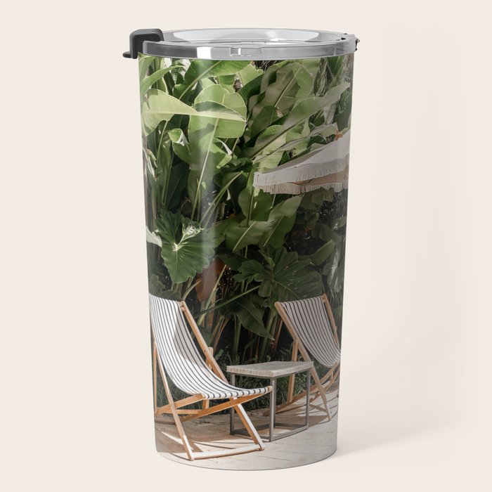 Miami Beach, Florida, Poolside Palm Trees Travel Mug Gallery Image 3