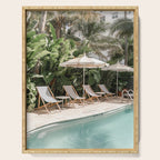 Miami Beach, Florida, Poolside Palm Trees Serving Tray Gallery Image 1