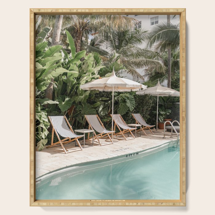 Miami Beach, Florida, Poolside Palm Trees Serving Tray Gallery Image 1