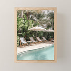 Miami Beach, Florida, Poolside Palm Trees Mini Art Print Gallery Image 1