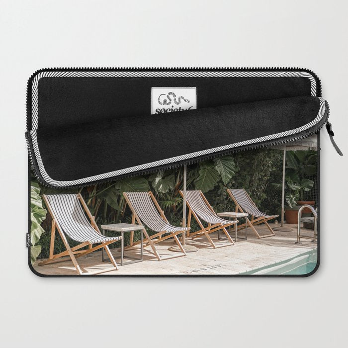 Miami Beach, Florida, Poolside Palm Trees Laptop Sleeve Gallery Image 2