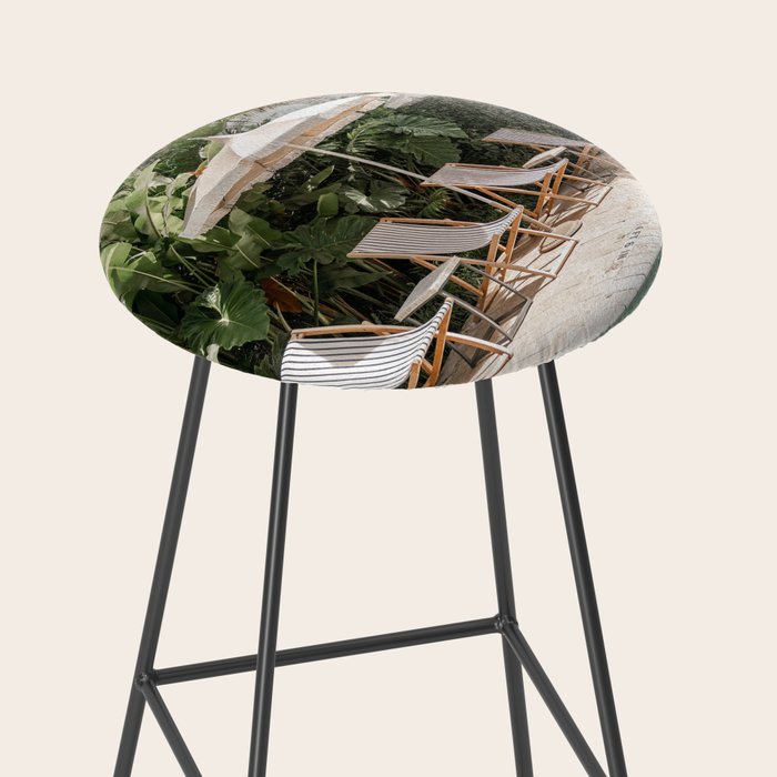 Miami Beach, Florida, Poolside Palm Trees Stool Gallery Image 2