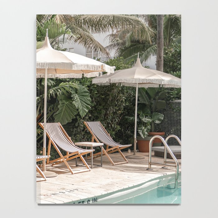 Miami Beach, Florida, Poolside Palm Trees Notebook Gallery Image 4