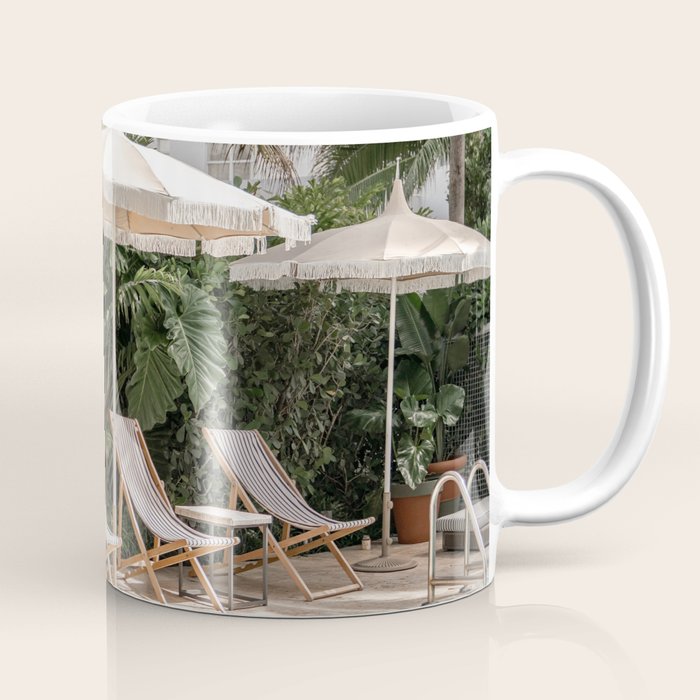 Miami Beach, Florida, Poolside Palm Trees Coffee Mug Gallery Image 1