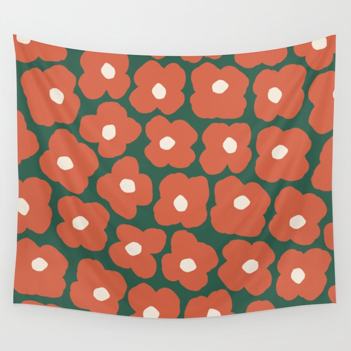 I Love Flowers Wall Tapestry Gallery Image 4