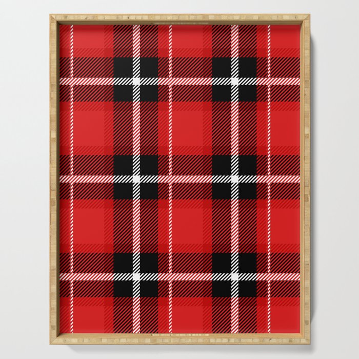 Red + Black Plaid Serving Tray Gallery Image 1