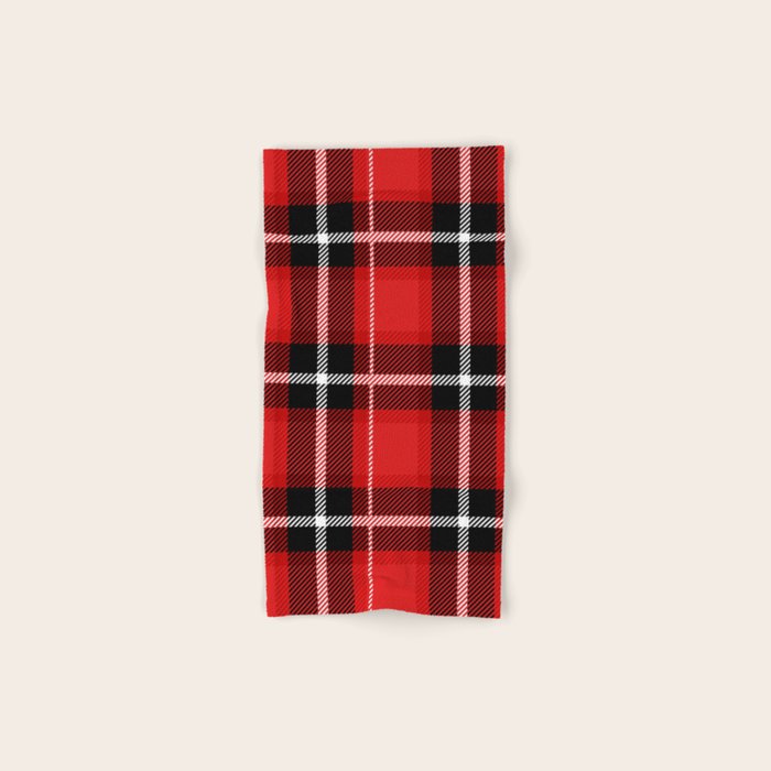 Red + Black Plaid Bath Towel Gallery Image 1