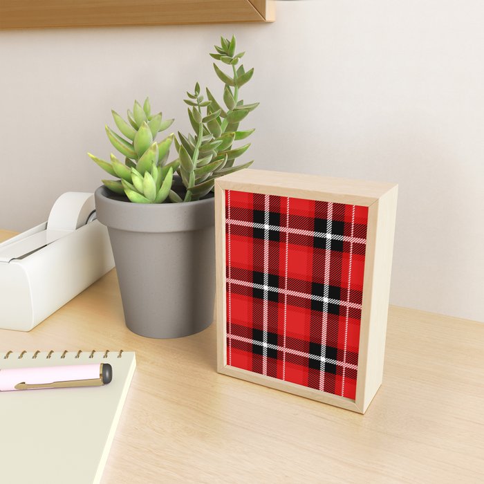 Red + Black Plaid Mini Art Print Gallery Image 2