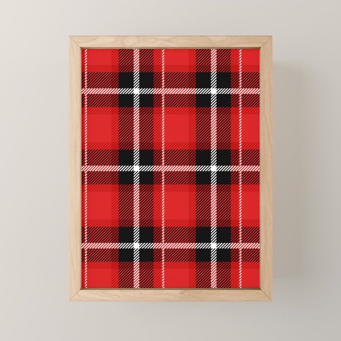 Red + Black Plaid Mini Art Print Gallery Image 1