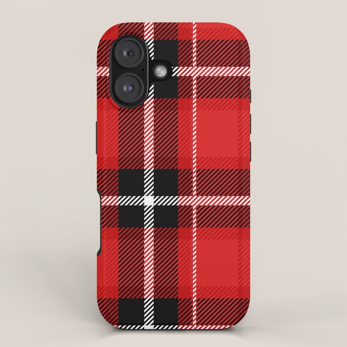 Red + Black Plaid iPhone Case Gallery Image 1