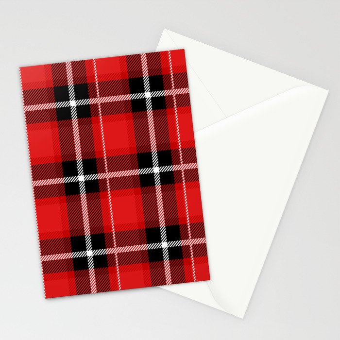 Red + Black Plaid Stationery Card Gallery Image 2