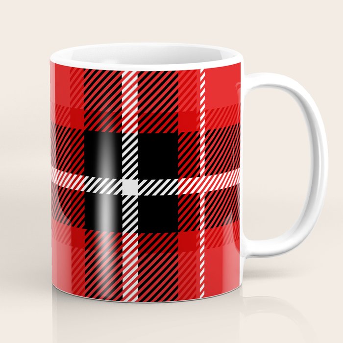Red + Black Plaid Coffee Mug Gallery Image 1