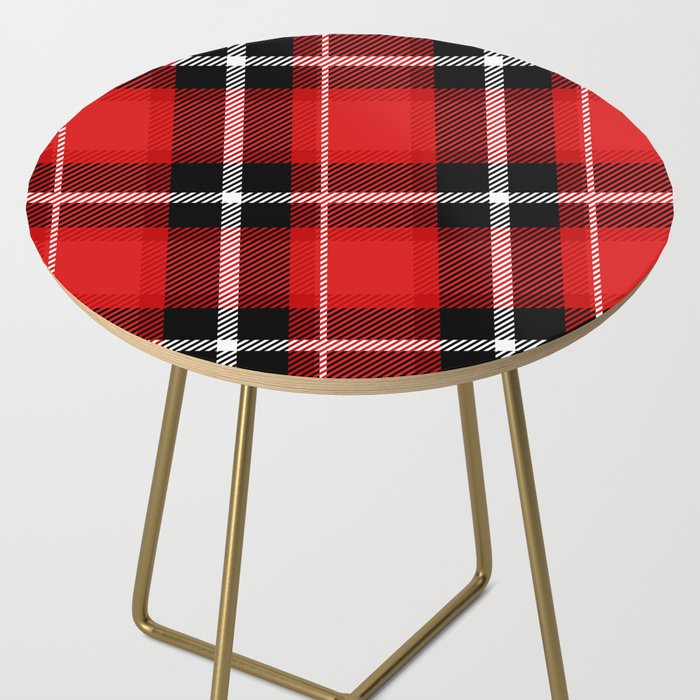 Red + Black Plaid Side Table Gallery Image 2