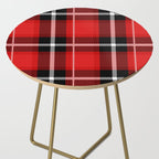 Red + Black Plaid Side Table Gallery Image 2