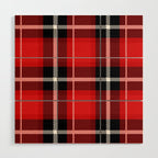 Red + Black Plaid Wood Wall Art Gallery Image 1