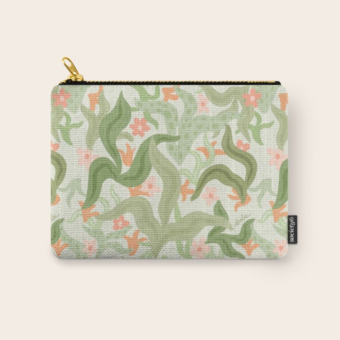 Wavy Plants Pattern Carry All Pouch Gallery Image 1