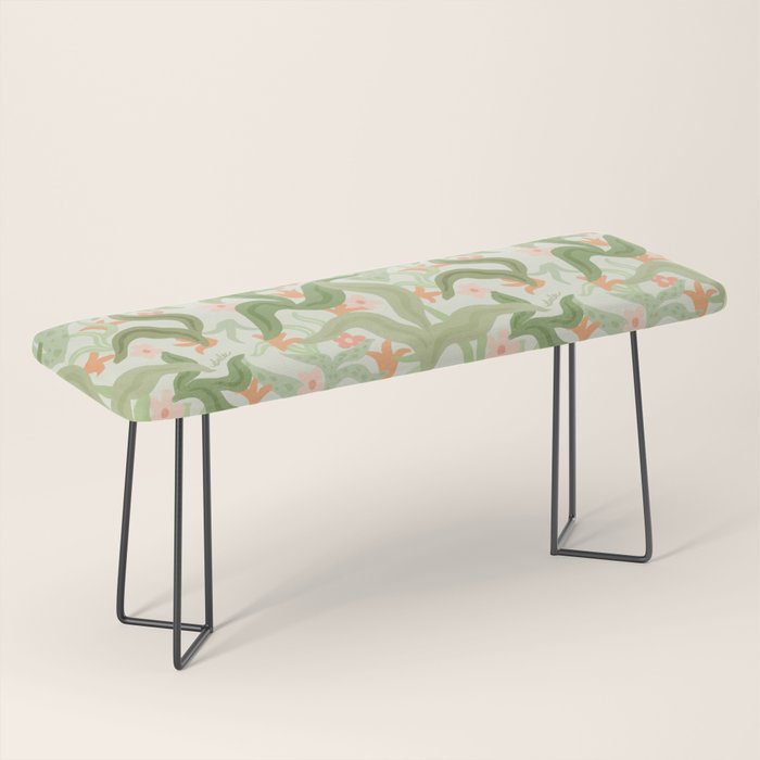 Wavy Plants Pattern Bench Gallery Image 1