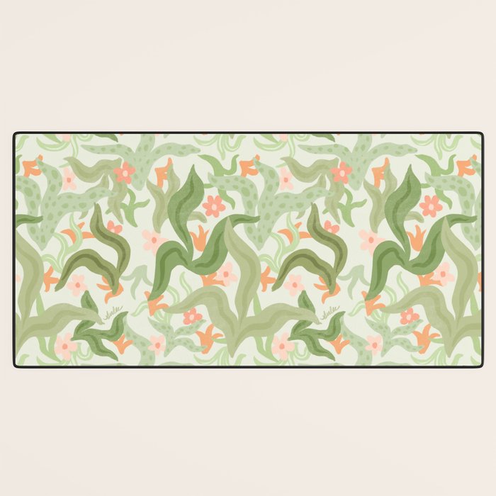 Wavy Plants Pattern Desk Mat Gallery Image 3